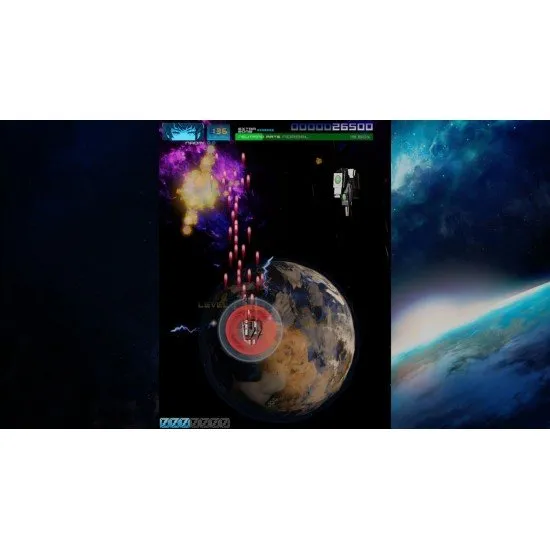 Psyvariar 3 PS5 game cover featuring futuristic ships and Gluon particle effects in a neo-retro 3D style