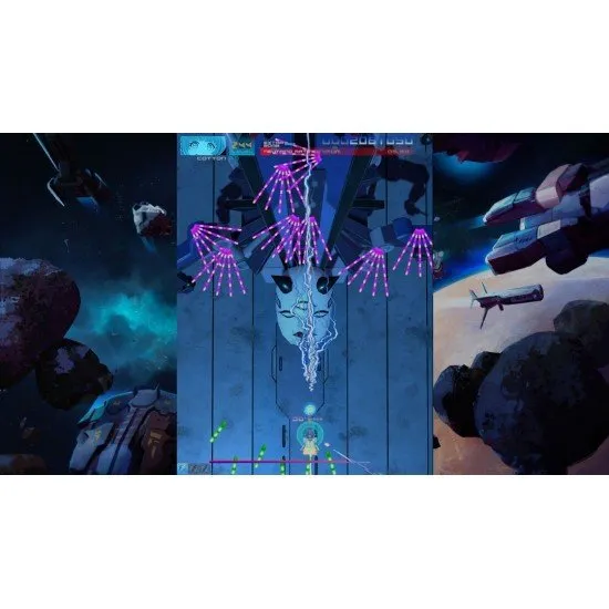 Psyvariar 3 PS5 game cover featuring futuristic ships and Gluon particle effects in a neo-retro 3D style