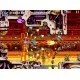 A sleek starfighter navigating through a dense field of alien enemies and massive bosses in deep space