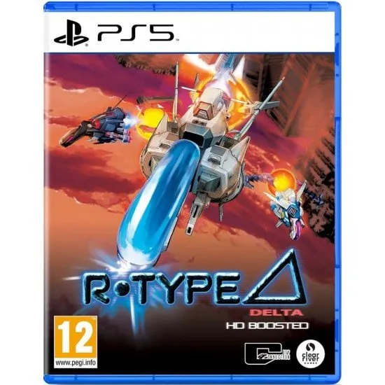 R-Type Delta: HD Boosted game cover showing the player's R-9A Arrowhead ship fighting a massive Bydo Empire boss