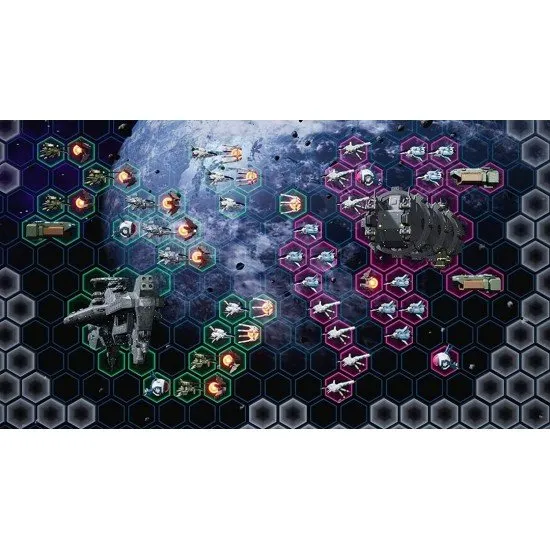 A Nintendo Switch game case displaying the dramatic combat of human space fighters and giant biomechanical alien monsters in deep space