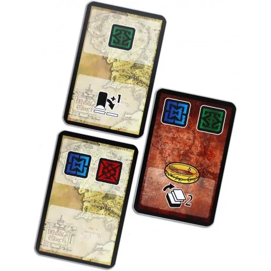 Lord of the Rings Race to Mount Doom Strategy Game The Lord of the Rings Race to Mount Doom game box showing members of the Fellowship and Sauron's gaze over Middle-earth