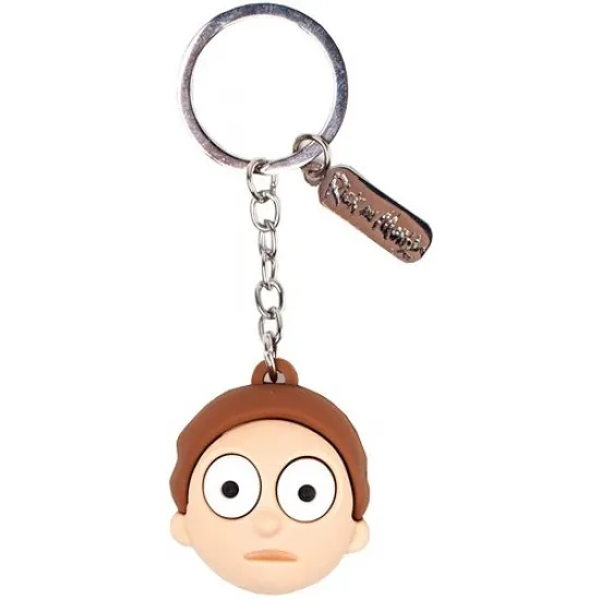 Rick & Morty Rubber Keyring - Morty Face