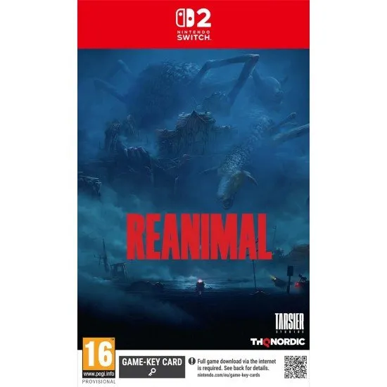 REANIMAL game cover showing a small brother and sister navigating a dark, stylized, and menacing environment