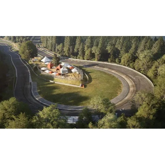 RENNSPORT Day One Edition PS5 box art showing a high-performance GT3 car on a laser-scanned track like Spa-Francorchamps