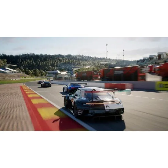 RENNSPORT Day One Edition PS5 box art showing a high-performance GT3 car on a laser-scanned track like Spa-Francorchamps