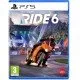 RIDE 6 PS5 box art featuring a high-performance sportbike on a scenic coastal track