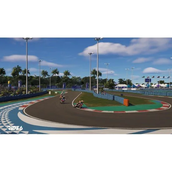 RIDE 6 PS5 box art featuring a high-performance sportbike on a scenic coastal track