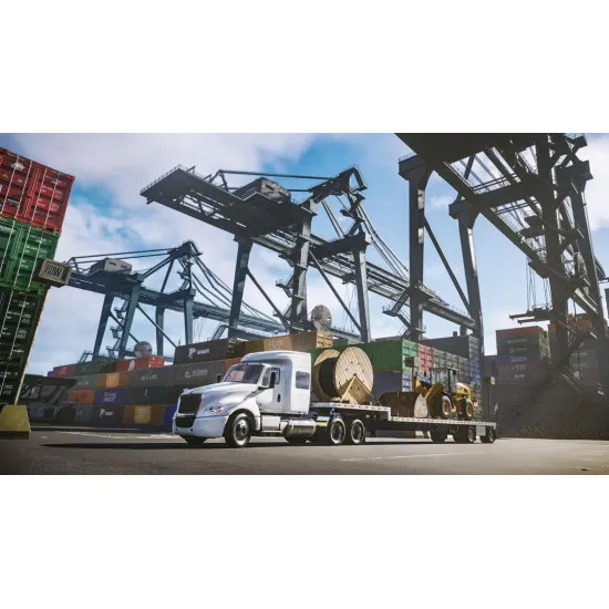 PlayStation 5 game case for Road Kings showing a 40-ton semi truck hauling cargo through a coastal southern landscape