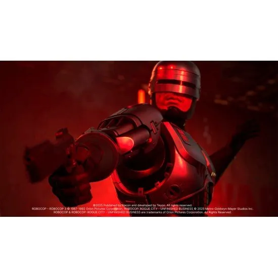 RoboCop Rogue City Collection PS5 The box art for RoboCop: Rogue City Collection on PS5, showing RoboCop in a futuristic, dystopian city setting.
