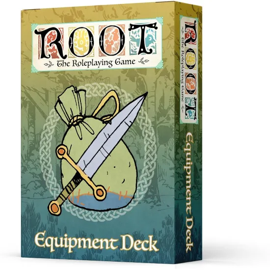 Root RPG Deck of Equipment 55-card pack featuring Kyle Ferrin woodland creature weapon and armour artwork