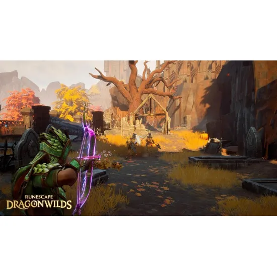 PlayStation 5 game case for RuneScape Dragonwilds depicting fantasy dragons and heroes battling in Ashenfall