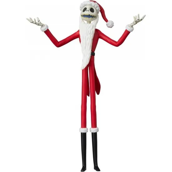 Medicom Ultra Detail Figure of Jack Skellington dressed in his makeshift Santa Claus costume