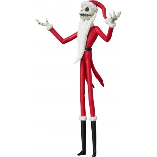 Medicom Ultra Detail Figure of Jack Skellington dressed in his makeshift Santa Claus costume