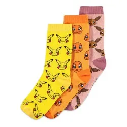 Pokemon Socks - Iconic Character 3 Pack Pokemon Socks - Iconic Character 3 Pack