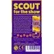The box art for the Scout card game, showing a clown and circus performers with the game's title in a stylized font. The small, square box is visible.