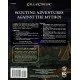 A roleplaying game book cover featuring a group of young scouts around a campfire under an eerie nocturnal sky containing hidden cosmic horror shapes