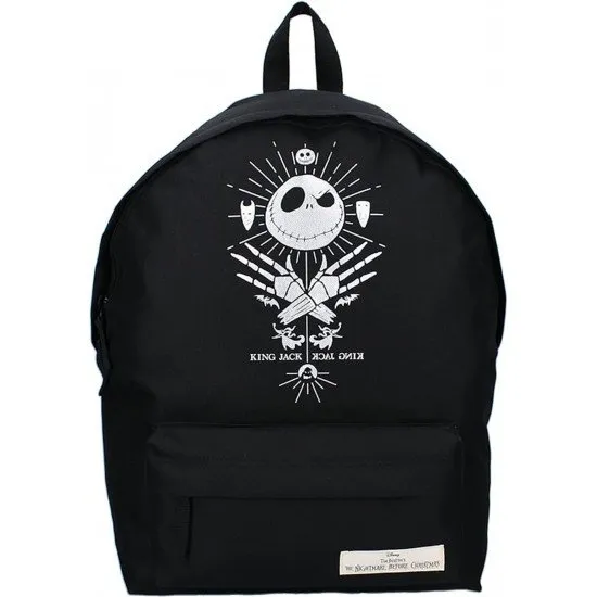 Nightmare Before Christmas Scream King Backpack showing the pattern of Jack Skellington's head
