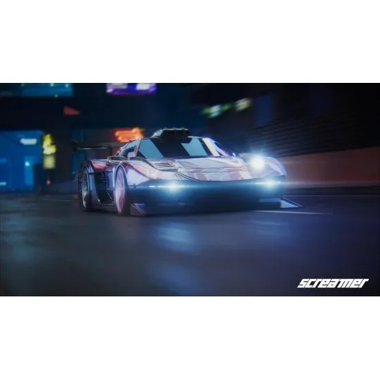 Screamer Xbox Series X game case showing stylized vehicles and character art