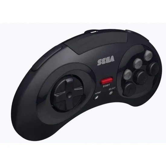 Retro-Bit SEGA Mega Drive 8-Button Arcade Pad 2.4GHz Wireless controller and included exclusive SEGA storage case