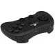 Retro-Bit SEGA Saturn PRO Wireless Controller (black) showing the classic layout, Hall Effect analog sticks, and four shoulder buttons