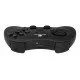 Retro-Bit SEGA Saturn PRO Wireless Controller (black) showing the classic layout, Hall Effect analog sticks, and four shoulder buttons