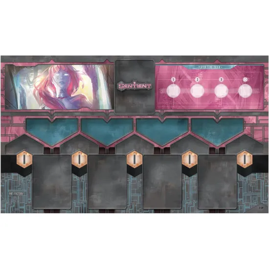 Sentient board game featuring robot programming, factories and investors