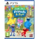 PlayStation 5 game case for Sesame Street Friends and Fun featuring Elmo, Cookie Monster, Grover, and Tango