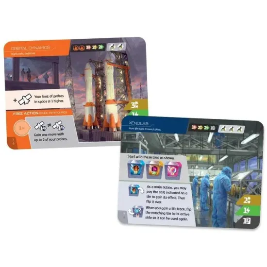 SETI Space Agencies expansion box featuring asymmetric space agency organisation artwork for the SETI board game