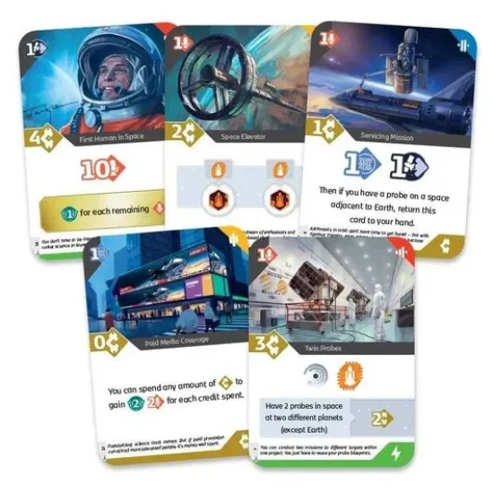 SETI Space Agencies expansion box featuring asymmetric space agency organisation artwork for the SETI board game