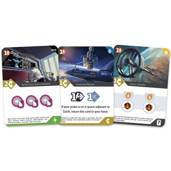 SETI Space Agencies expansion box featuring asymmetric space agency organisation artwork for the SETI board game