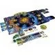 The box art for SETI: Search for Extraterrestrial Intelligence, showing a futuristic telescope, probes, and planets.