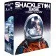 Shackleton Base: A Journey to the Moon board game cover showing a permanent base being built in the Shackleton crater on the Moon