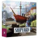 Box art for Shipyard 2nd Edition board game showing 19th-century steam and sail vessels in a busy harbor shipyard