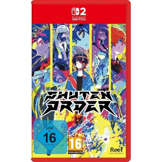 SHUTEN ORDER Nintendo Switch 2 box art featuring the Nephilim killer and the students of Shuten Academy