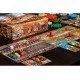 The box art for the Skara Brae board game, showing ancient stone houses and a community of settlers on the Orkney Islands.