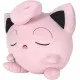 sleeping Jigglypuff Pokémon Plush An 18-inch Pokémon Jigglypuff plush toy, shown in its unique sleeping posture with a soft, rounded shape and pink body.