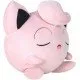 sleeping Jigglypuff Pokémon Plush An 18-inch Pokémon Jigglypuff plush toy, shown in its unique sleeping posture with a soft, rounded shape and pink body.