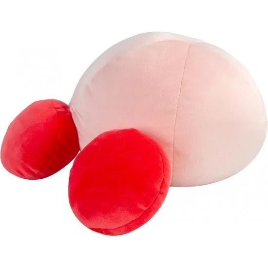 Kirby Mocchi Mocchi Plush Sleeping A soft, pink, 15-inch Kirby plush toy from the Club Mocchi Mocchi line, in a sleeping pose.