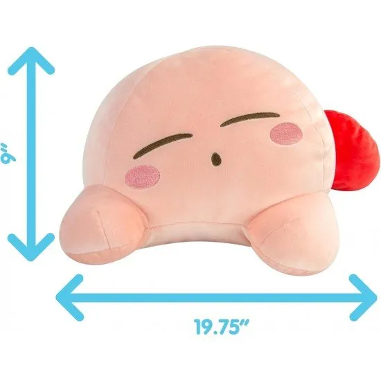 Kirby Mocchi Mocchi Plush Sleeping A soft, pink, 15-inch Kirby plush toy from the Club Mocchi Mocchi line, in a sleeping pose.