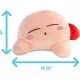 Kirby Mocchi Mocchi Plush Sleeping A soft, pink, 15-inch Kirby plush toy from the Club Mocchi Mocchi line, in a sleeping pose.