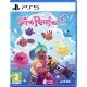Slime Rancher 2 PS5 The box art for Slime Rancher 2 on PS5, showing the main character Beatrix LeBeau with several colorful slimes on a vibrant island.
