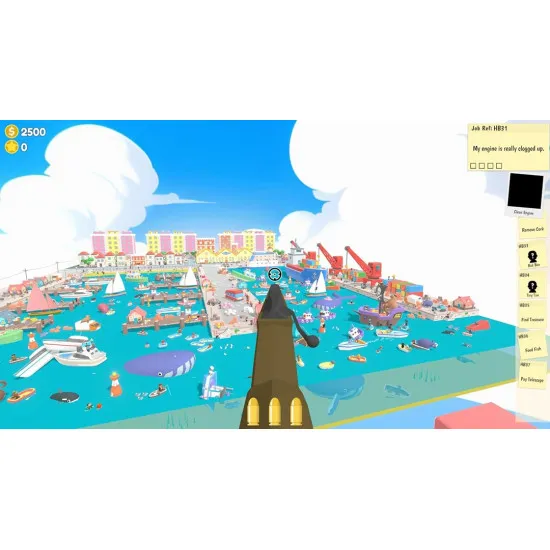 PlayStation 5 game case for Sniper Dan - Hotshot Edition showing colorful 3D puzzle environments and a scope view fixing everyday objects