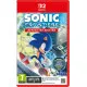 A Nintendo Switch 2 game case showing Sonic sprinting across a sprawling cybernetic grass plain with Tails, Knuckles, and Amy flying and running alongside him underneath a blue sky