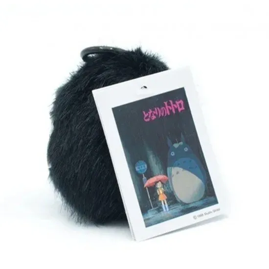 Studio Ghibli Soot Sprite Plush Semic 7cm Vibration Studio Ghibli Soot Sprite Plush Figure, showing the small, black, fluffy spirit with vibrating feature