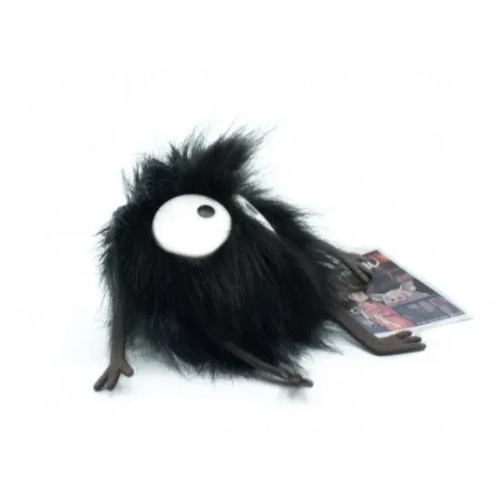 Spirited Away Soot Sprite Ball Chain Plush Sun Arrow Studio Ghibli 7cm Spirited Away Noiraude (Soot Sprite) Plush Figure, a small, black, fluffy plush with an attached ball chain