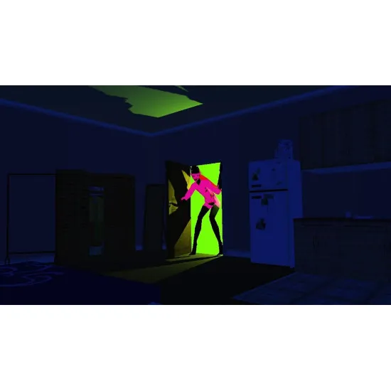 PlayStation 5 game case for Sorry We're Closed Premium Edition showing Michelle wielding her Third Eye power in a neon horror realm