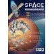 Space Lab board game cover showing an international space station orbiting Earth with various astronaut and science cards