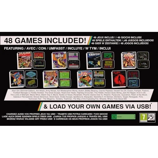 The Spectrum Personal Computer ZX Spectrum Replica Retro Games The Spectrum Personal Computer replica device with its authentic keyboard and a screenshot of a classic ZX Spectrum game