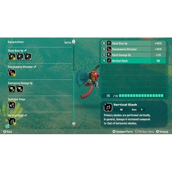 An Inkling mechanic and an Exploration Bot battling waves of Salmonids on a tropical island beach
